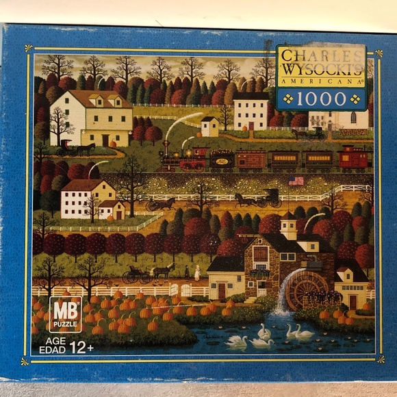 Puzzle New Charles Wysocki's VTG  New England Railroad Pumpkins 1000 pc - Picture 1 of 5